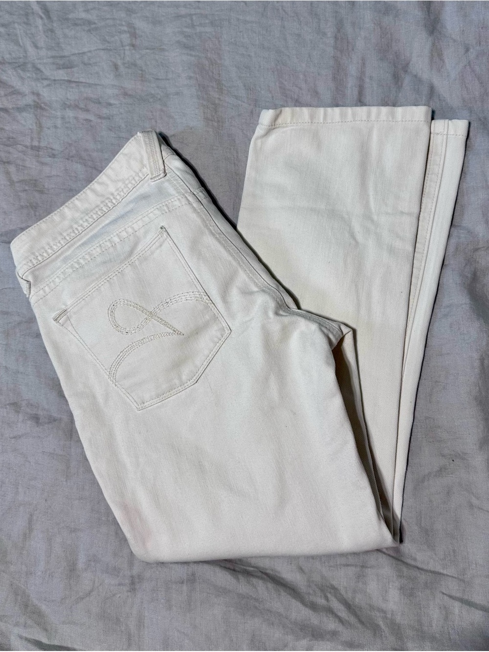 DL1961 Premium Denim Vanessa Women’s Straight-Leg/Ankle Jeans in Milk Size 30